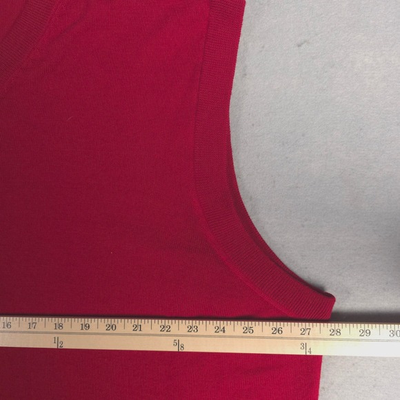 Turnbury Extra Fine Merino Wool Sweater Vest Mens 3XB Sleeveless Red - Picture 7 of 10